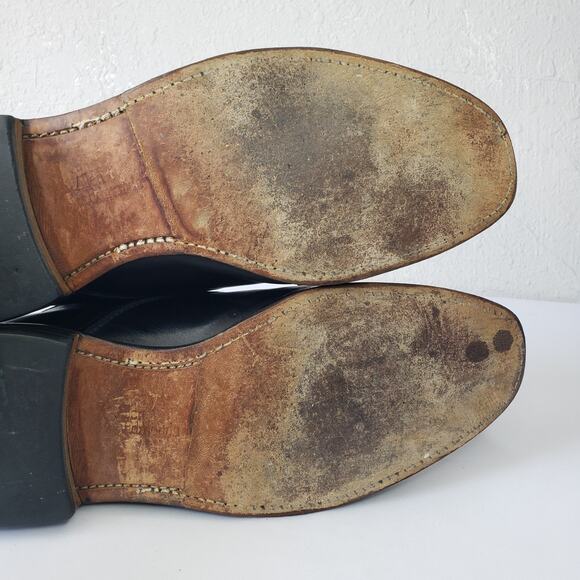 Allen Edmonds Saxon Oxford Men’s Size 11D Black Leather Lace Up Bicycle Toe main image 8